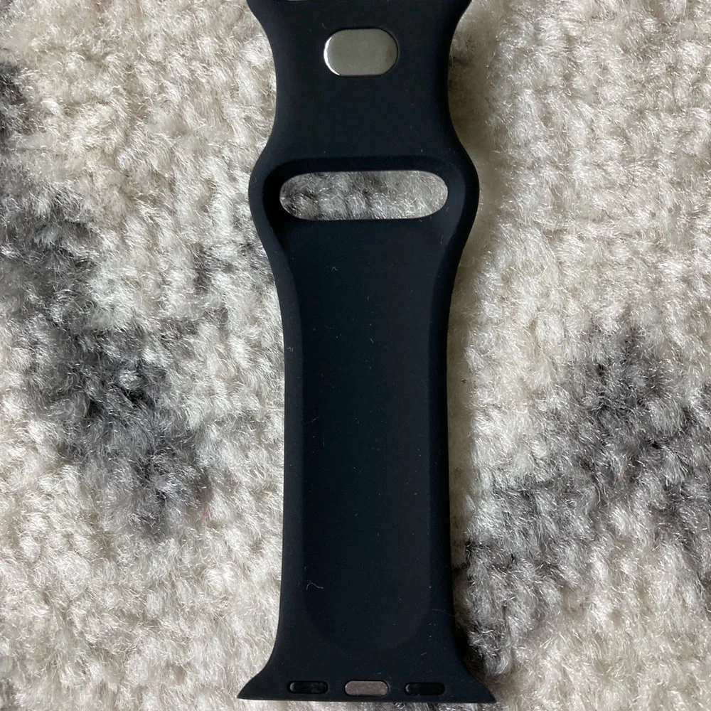 Apple Watch series 1-7 adjustable replacement band plastic black 38-45mm SNBLK